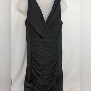 White House Black Market Black Ruched Halter Bodycon Sheath Dress -(#252)